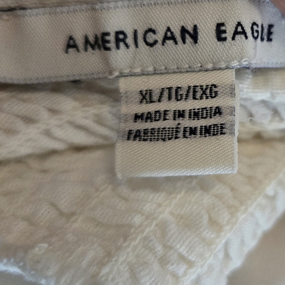 American Eagle Outfitters Off-White Buttoned Jumpsuit-Size XLarge - Picture 8 of 9